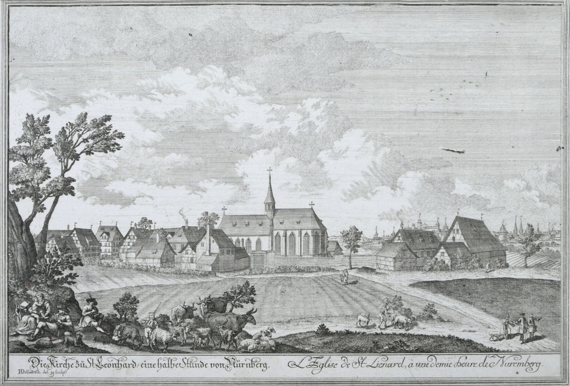 Delsenbach, Johann Adam (1687-1765) - Prospect des Platzes beym Thiergärtner Thor in Nürnberg 1714