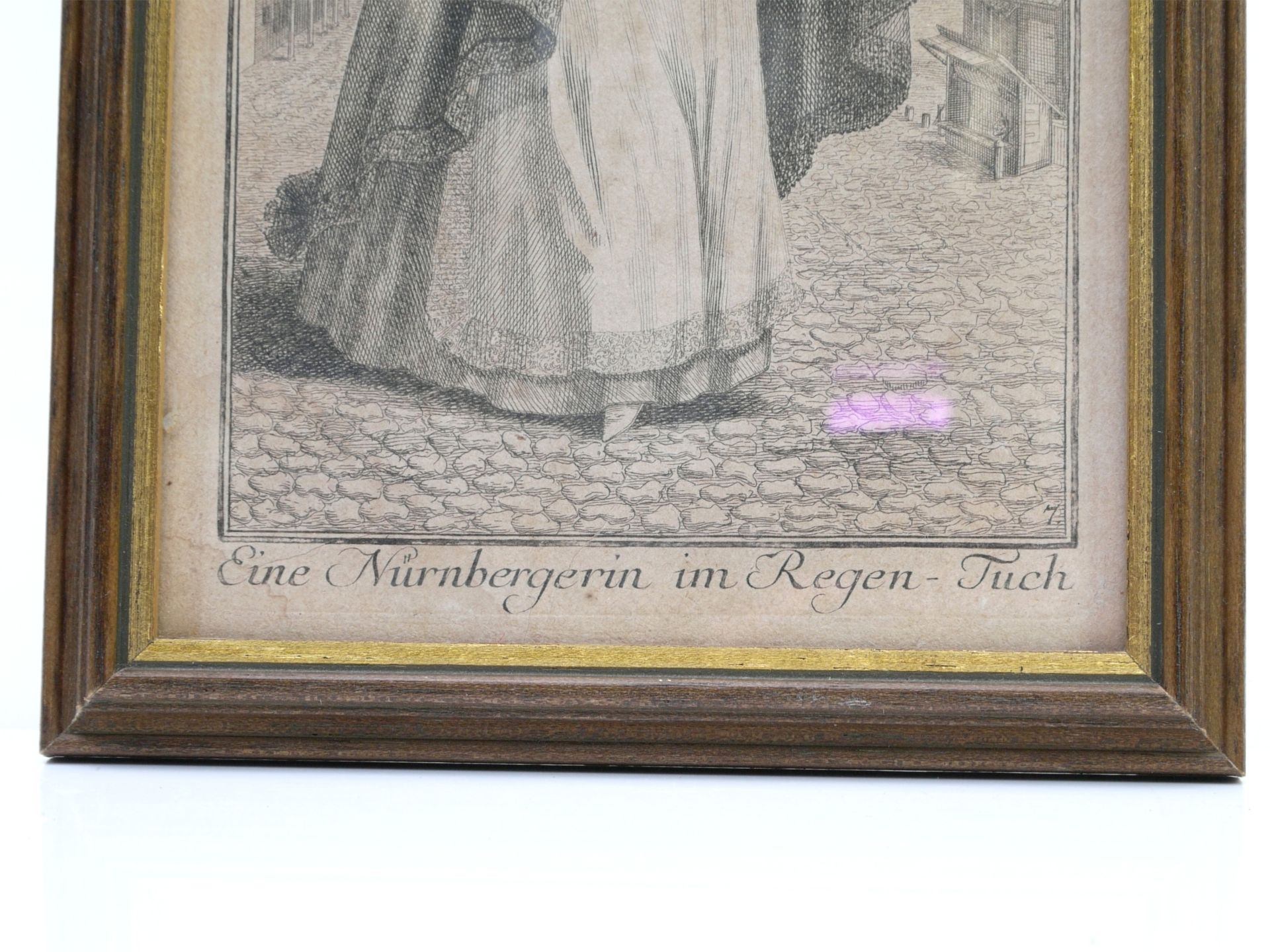 Luyken, Caspar (1672-1708) - Eine Nürnbergerin im Regentuch um 1701 - Bild 2 aus 4