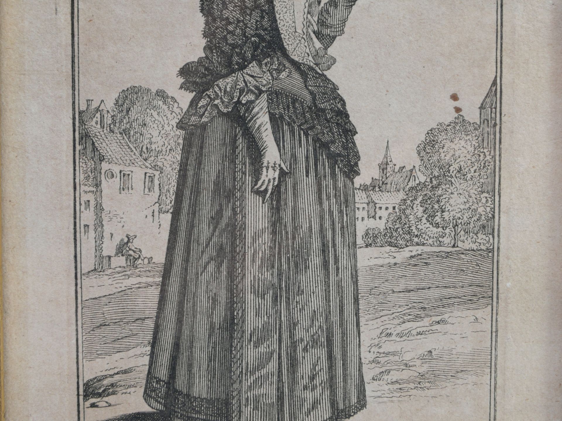 Luyken, Caspar (1672-1708) - Eine spaziren-gehende Frau um 1701 - Image 3 of 4