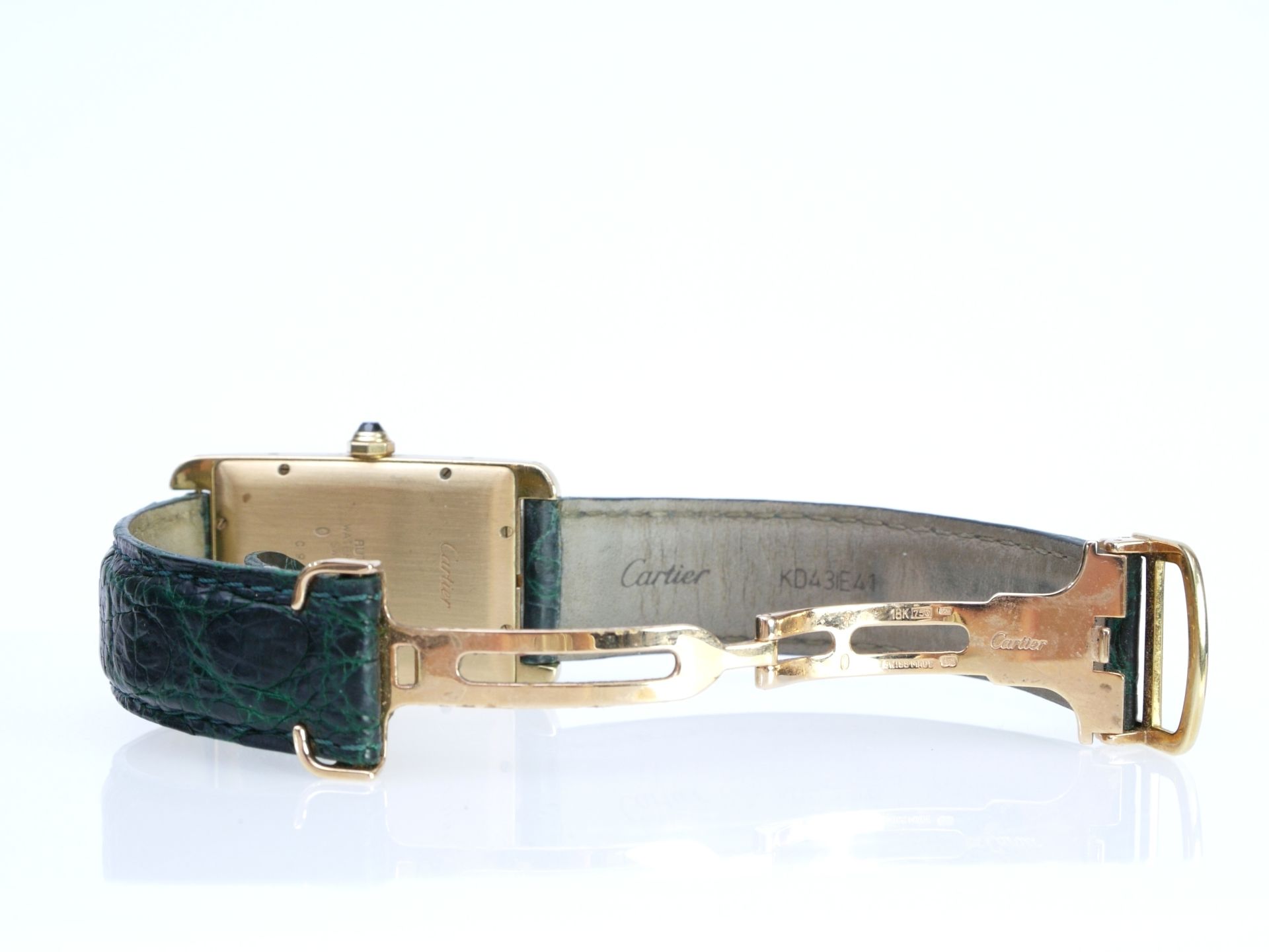 Cartier Tank American Armbanduhr GG 18 kt - Bild 4 aus 7