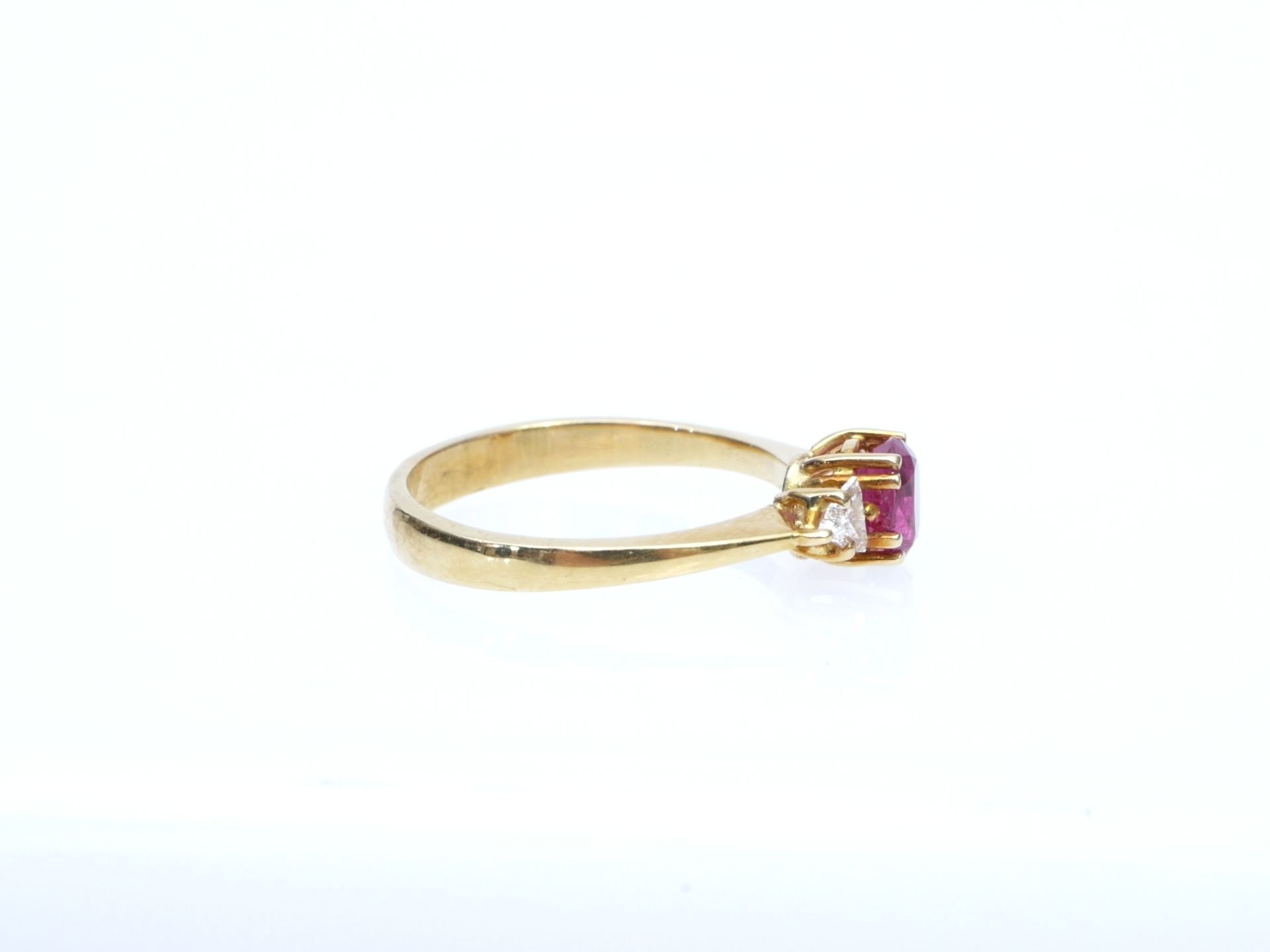 Brillant Rubin Ring in Gelbgold 750 - Bild 2 aus 5