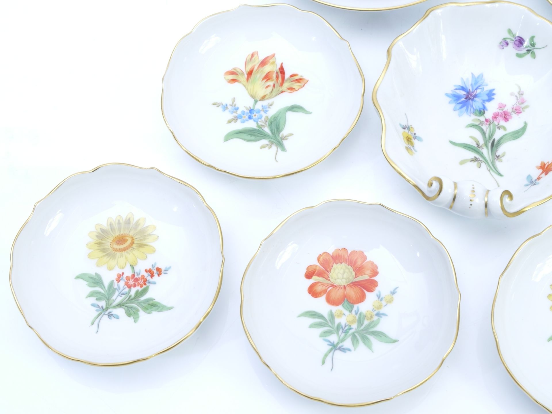 Posten Meissen Porzellan florales Dekor - Bild 6 aus 10