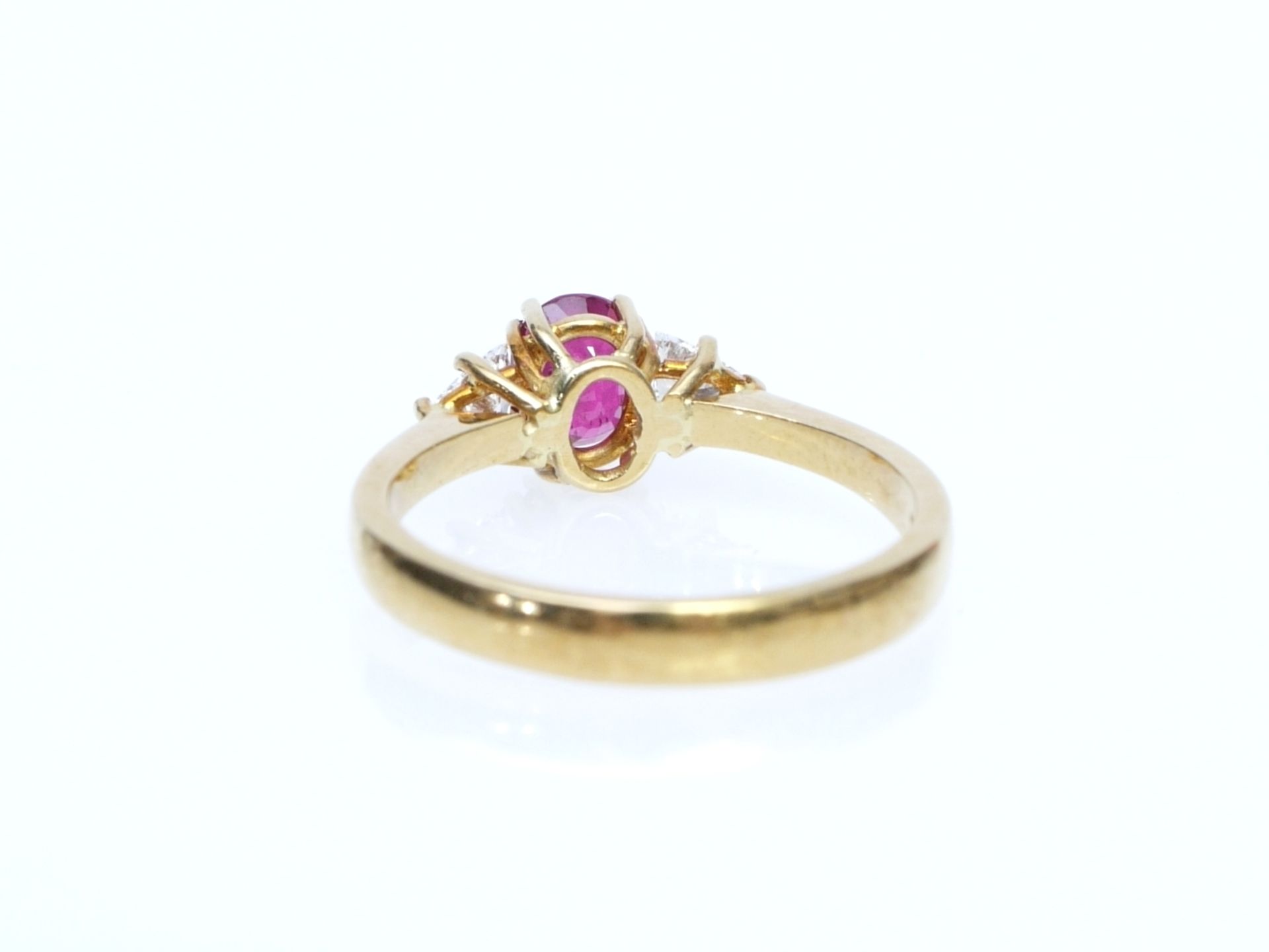 Brillant Rubin Ring in Gelbgold 750 - Image 3 of 5