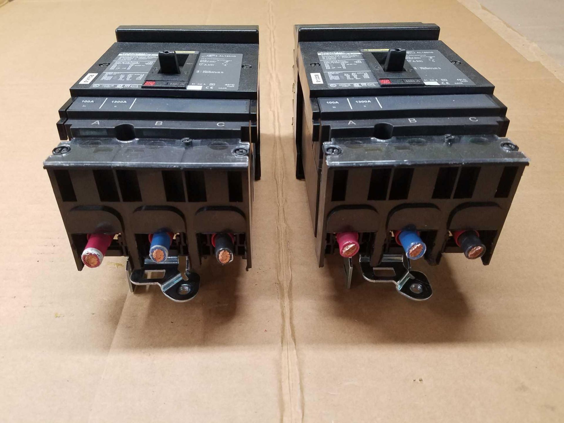 LOT OF 2 SQUARE D HJA36100 PowerPact HJ 150 CIRCUT LIMITING CIRCUIT BREAKER 100AMP - Image 2 of 5