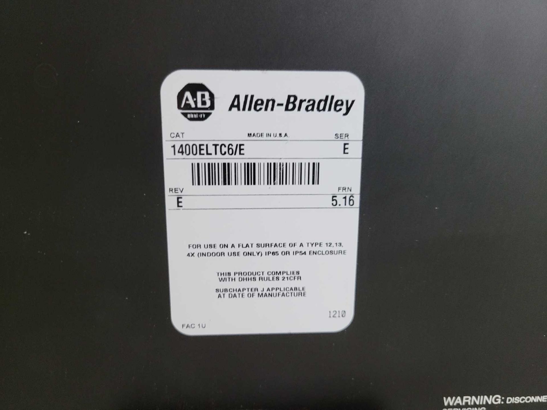 LOT OF 2 ALLEN BRADLEY 1400ELKC6 /E PANELVIEW 1400E - Bild 3 aus 4