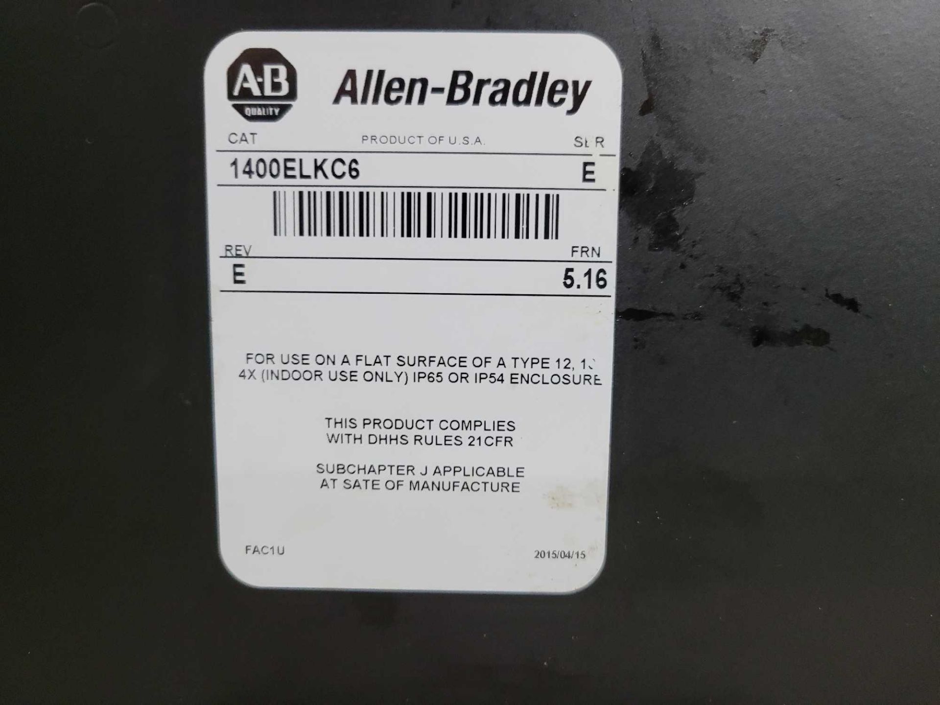 LOT OF 2 ALLEN BRADLEY 1400ELKC6 /E PANELVIEW 1400E - Image 4 of 4