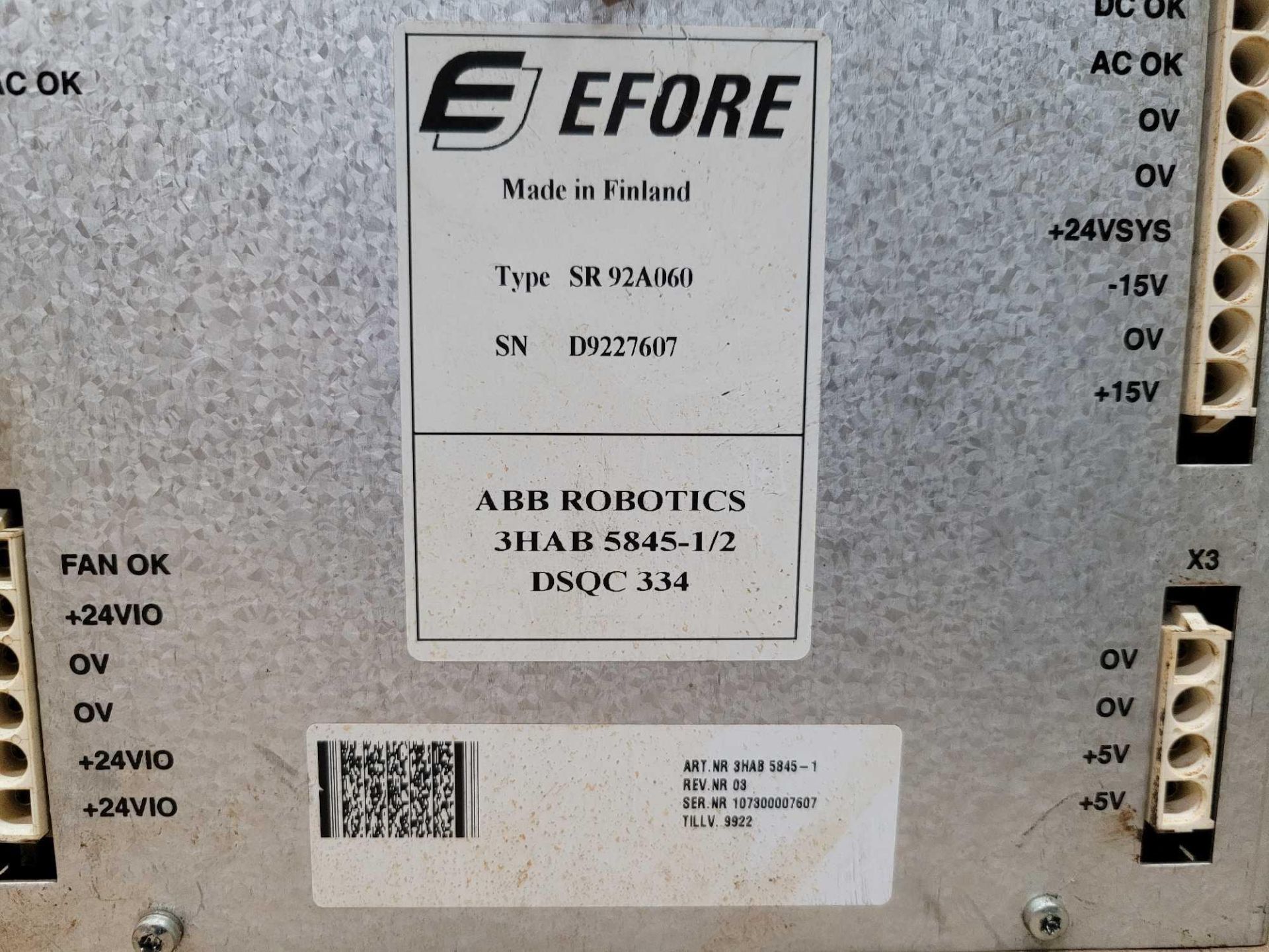LOT OF 3 EFORE SR 92A060 POWER SUPPLY - Image 2 of 2