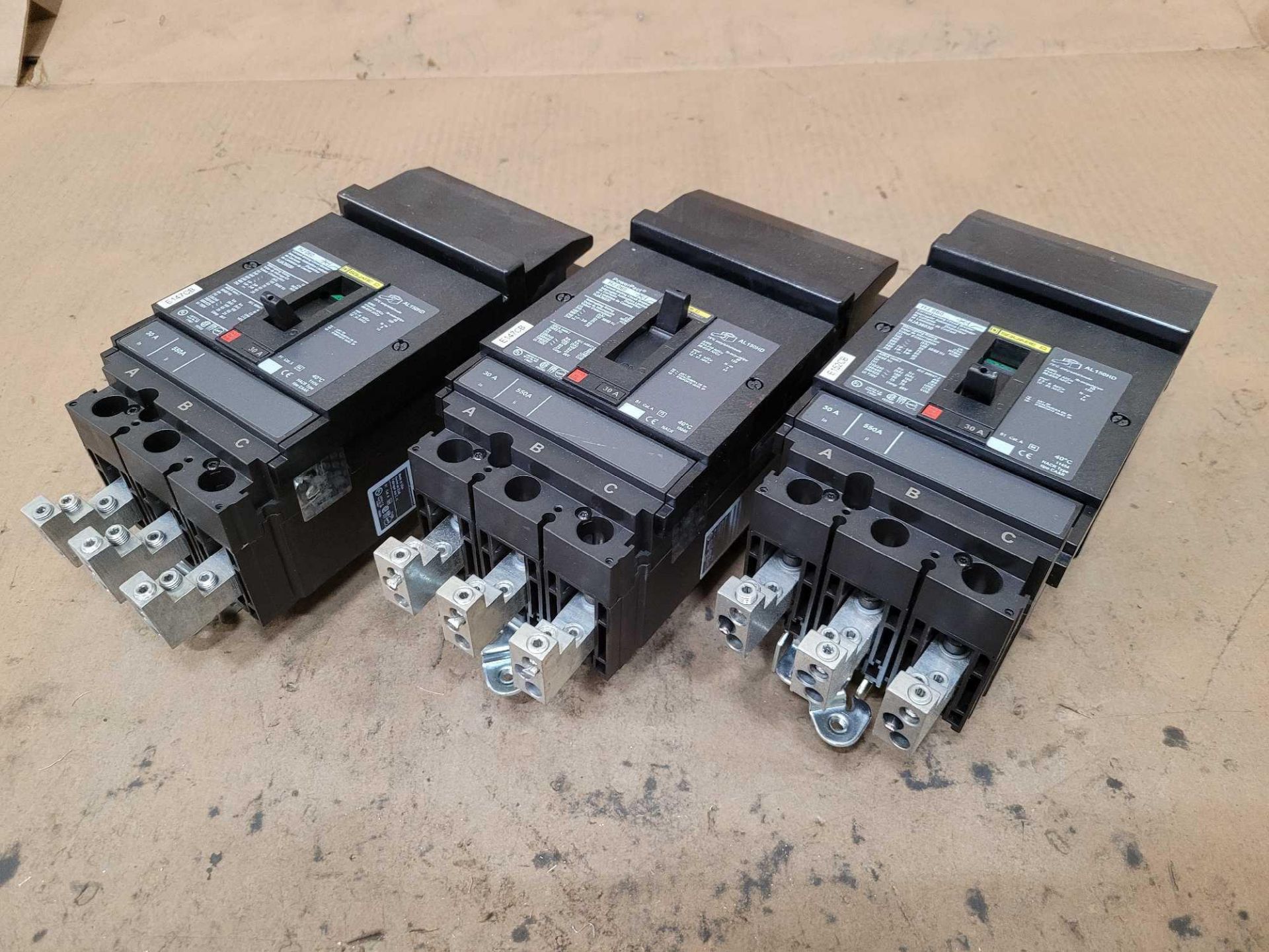 LOT OF 3 SQUARE D HJA36030 30 AMP CIRCUIT BREAKER