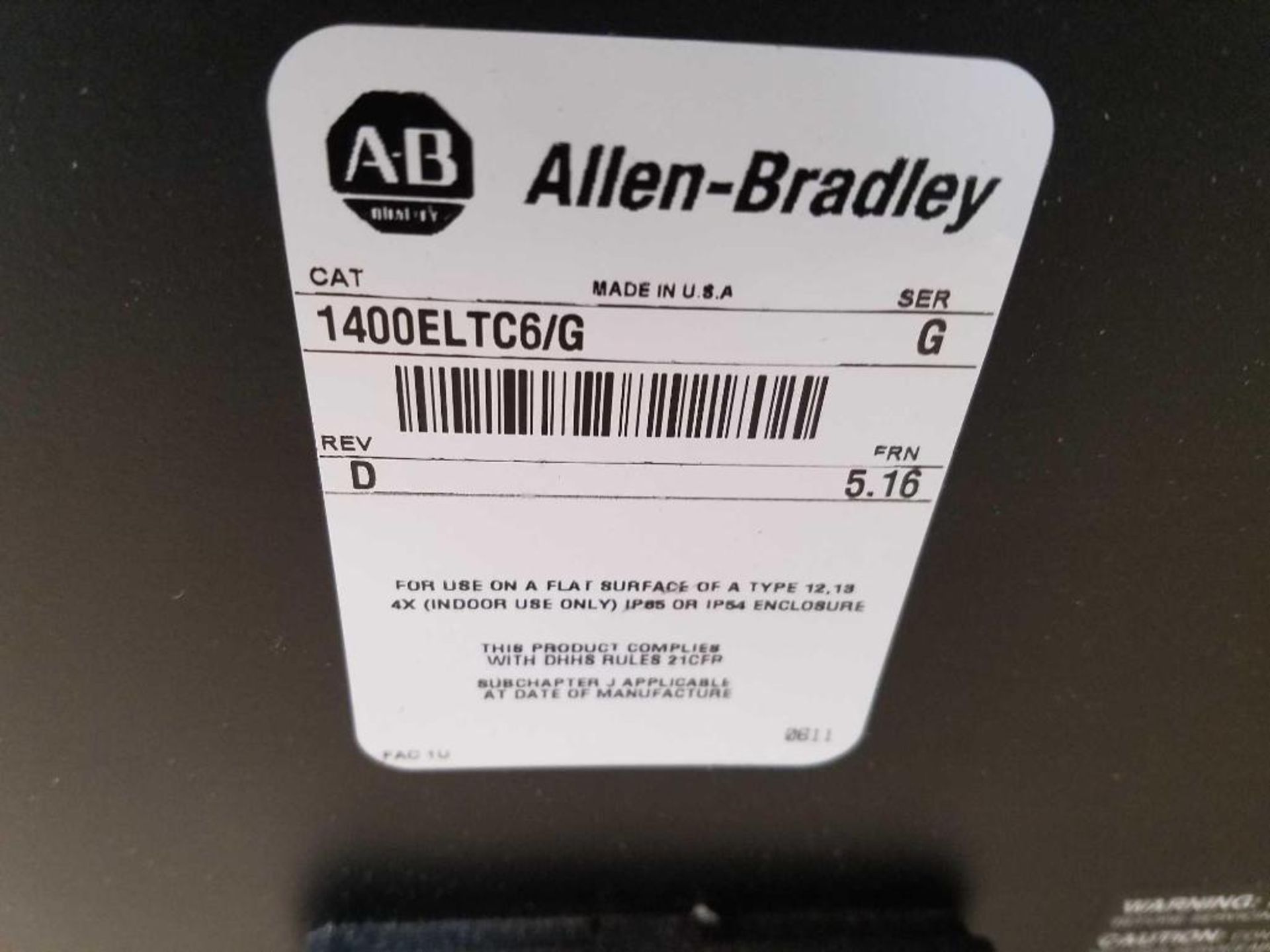 LOT OF 2 ALLEN BRADLEY 1400ELTC6 /G PanelView 1400e OPERATOR TERMINAL TOUCH SCREEN - Image 3 of 3