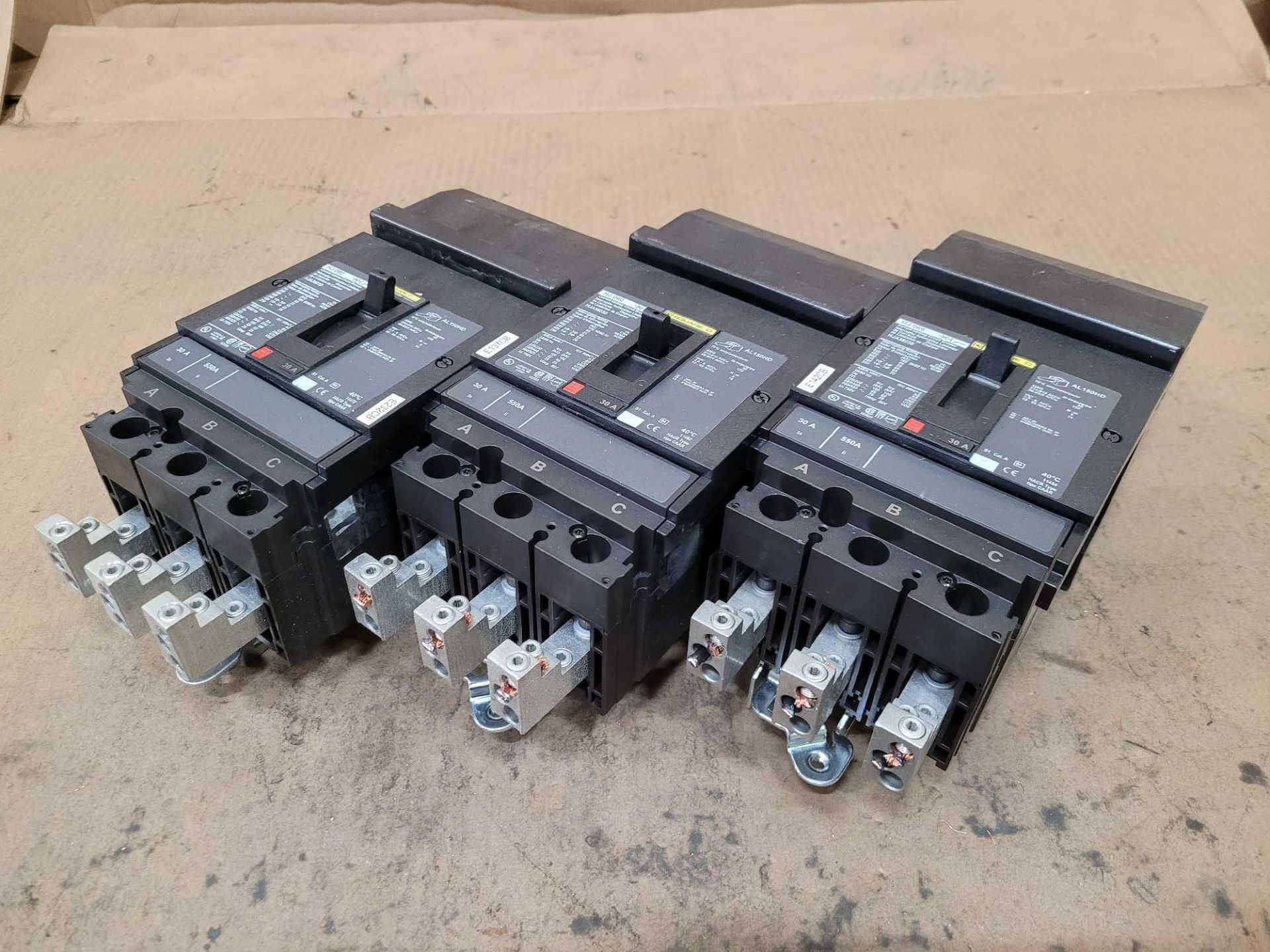 LOT OF 3 SQUARE D HJA36030 30 AMP CIRCUIT BREAKER