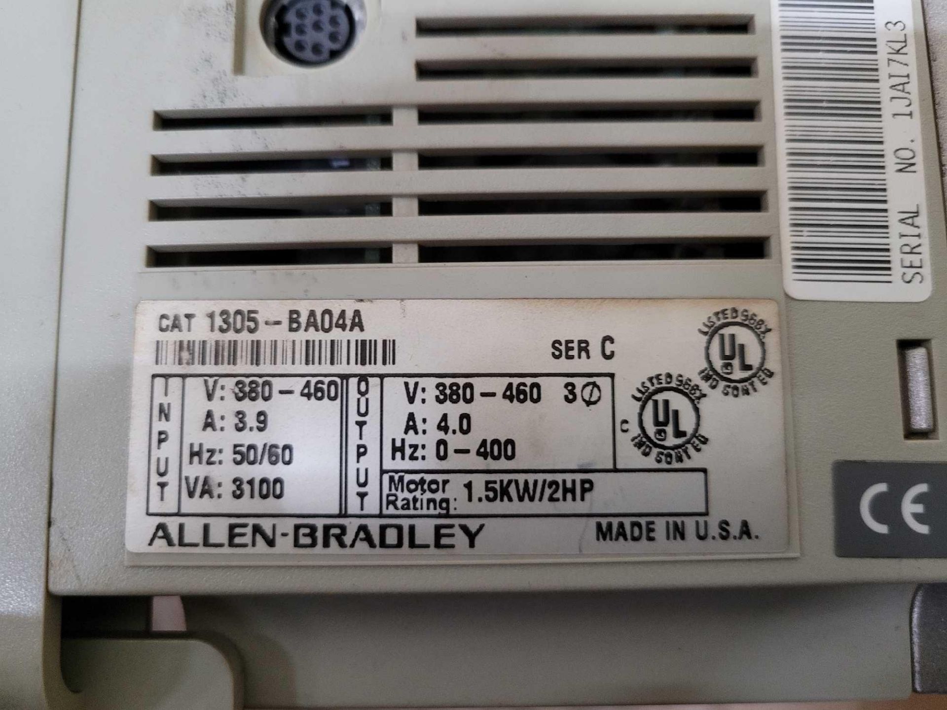 LOT OF 3 ALLEN BRADLEY 1305-BA04A /C AC DRIVE - Image 5 of 5