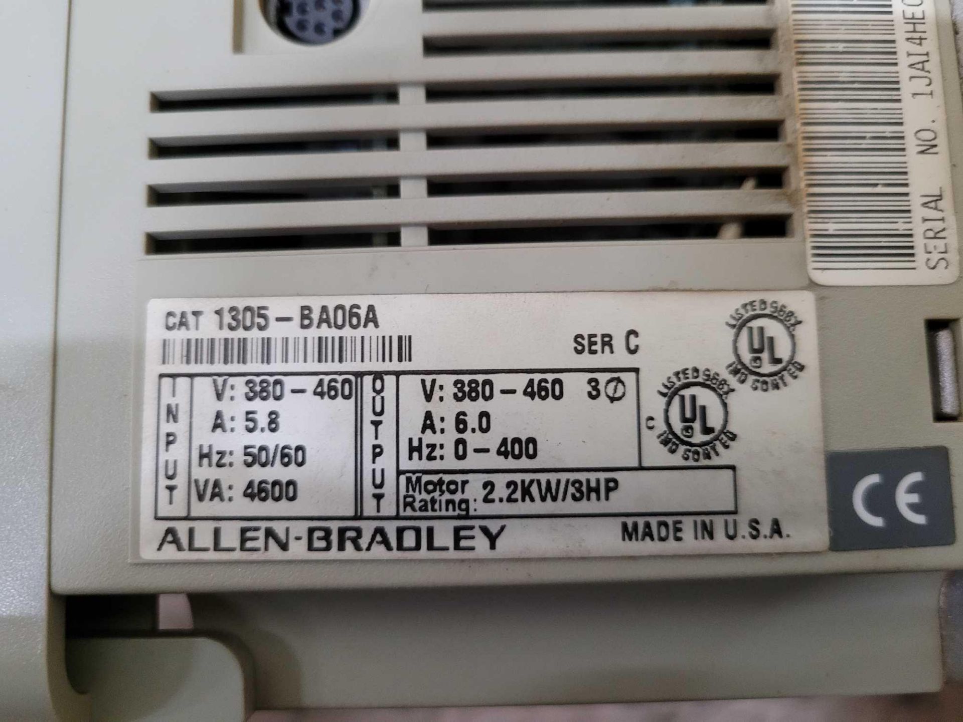 LOT OF 3 ALLEN BRADLEY 1305-BA04A /C AC DRIVE - Image 4 of 5