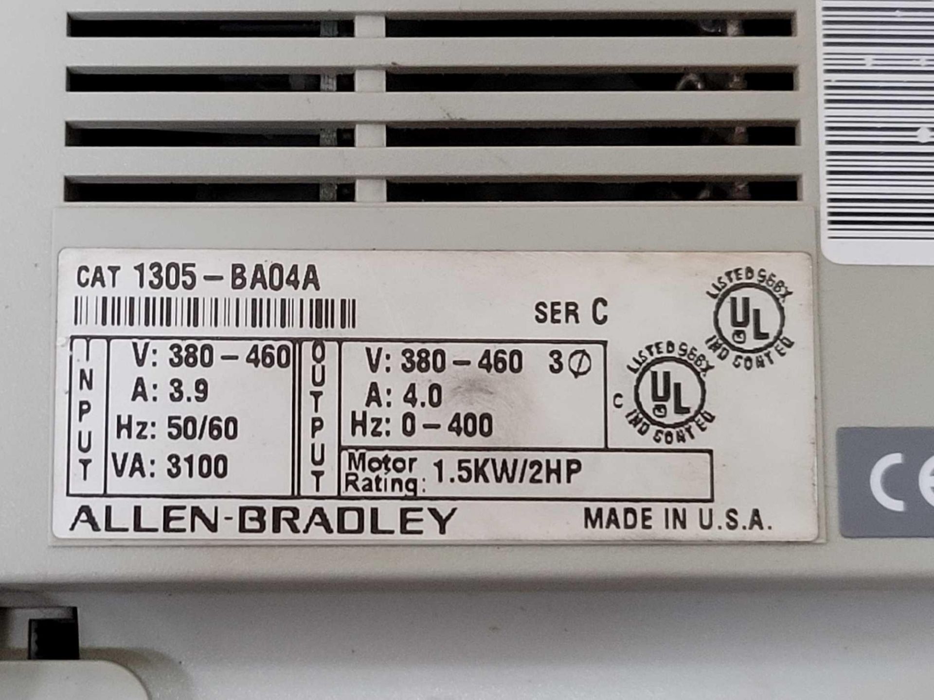 LOT OF 2 ALLEN BRADLEY 1305-BA04A /C AC DRIVE - Bild 3 aus 3