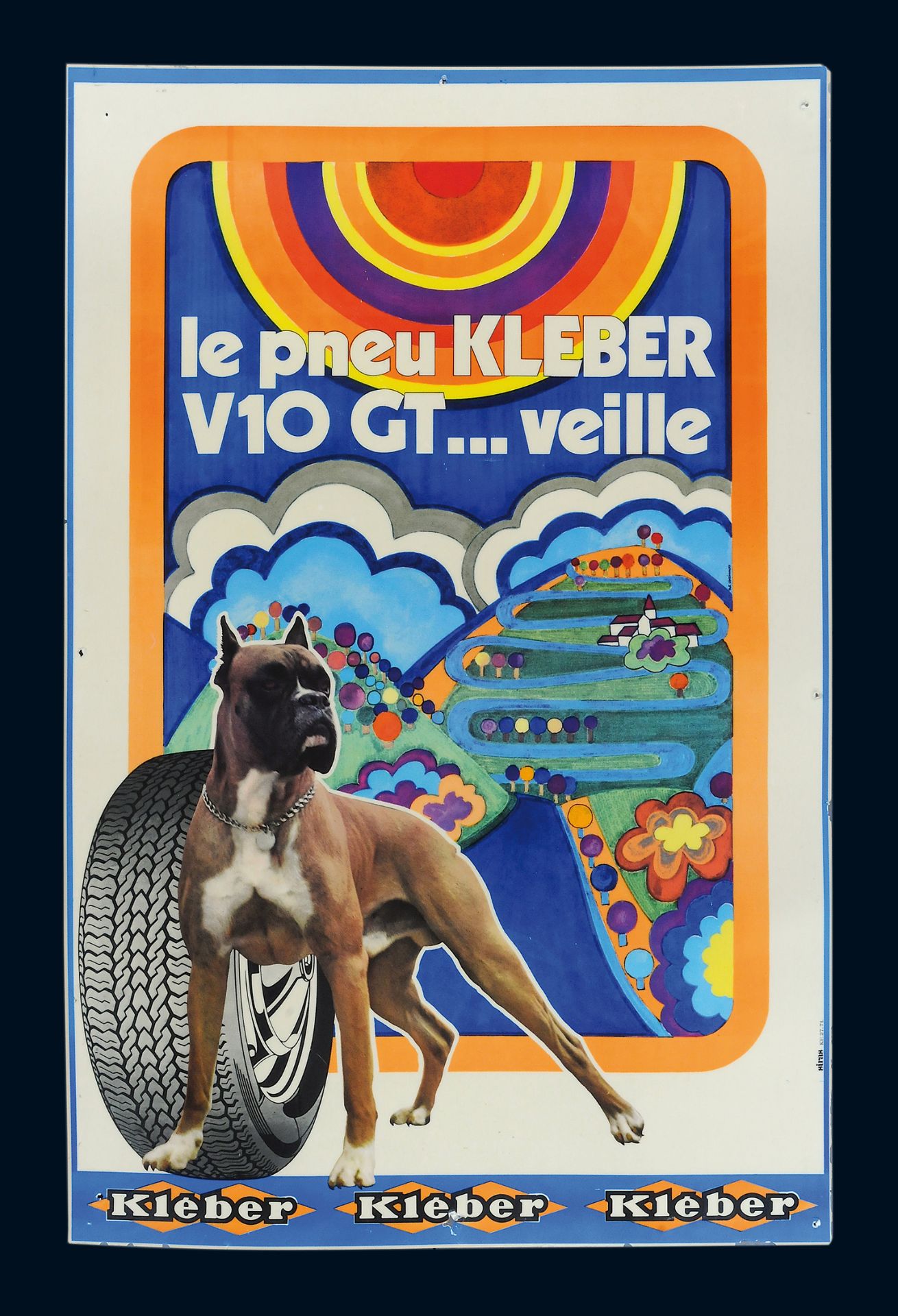 Kleber V10 GT Kunststoff Plakat "Hund"