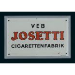 Josetti VEB Glasschild
