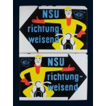 NSU richtungsweisend zwei Pappen