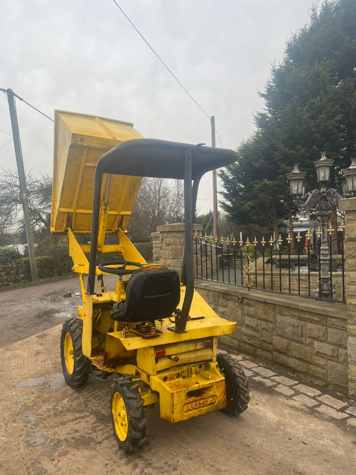 AUSA HIGH TIP DUMPER HATZ DIESEL ENGINE, RUNS DRIVES TIPS, ELECTRIC START *NO VAT* - Image 9 of 12