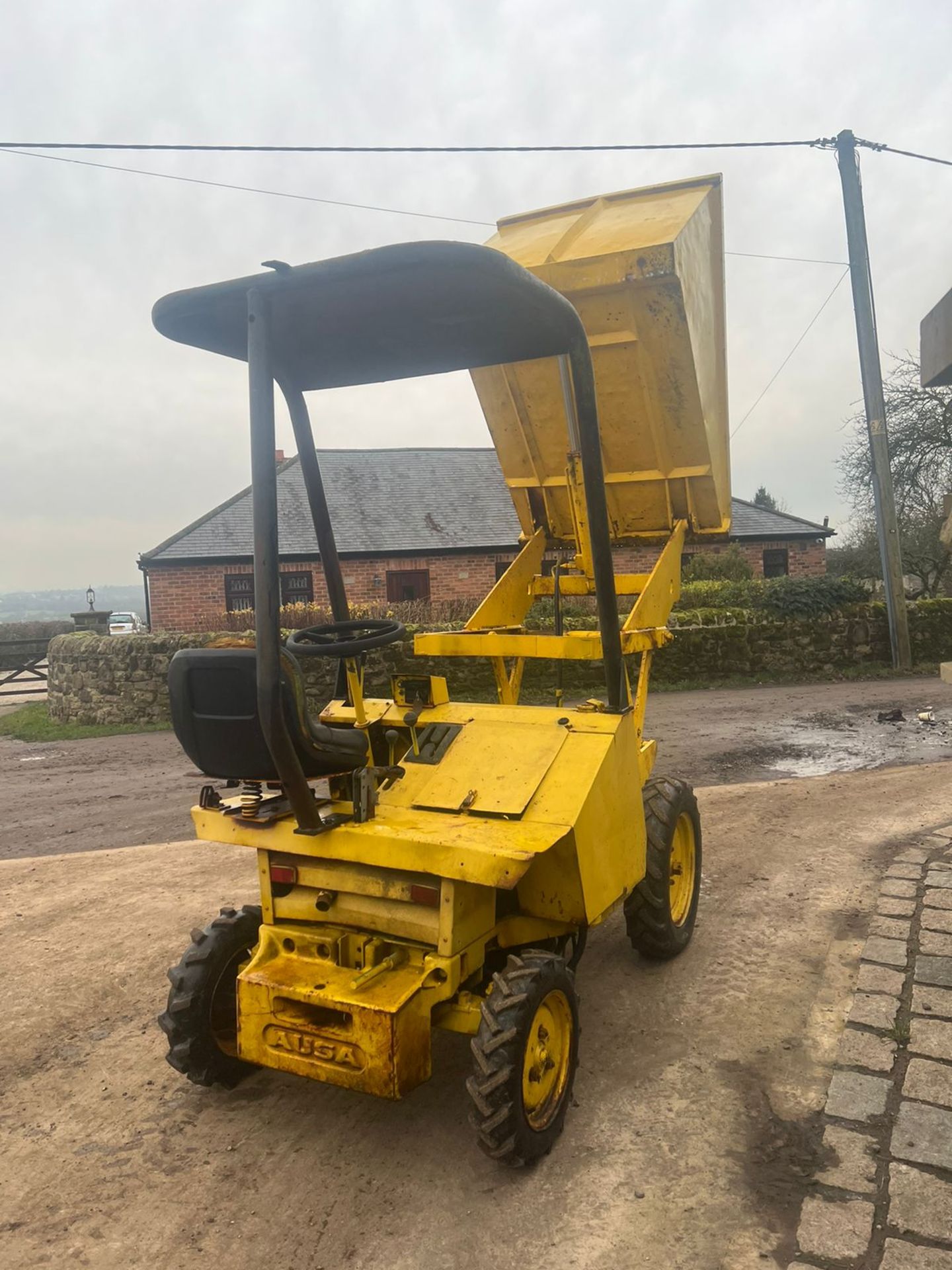 AUSA HIGH TIP DUMPER HATZ DIESEL ENGINE, RUNS DRIVES TIPS, ELECTRIC START *NO VAT* - Image 4 of 12