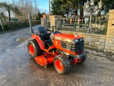 KUBOTA B2410 4WD COMPACT TRACTOR WITH 60" UNDERSLUNG DECK, RUNS DRIVES AND WORKS *PLUS VAT*