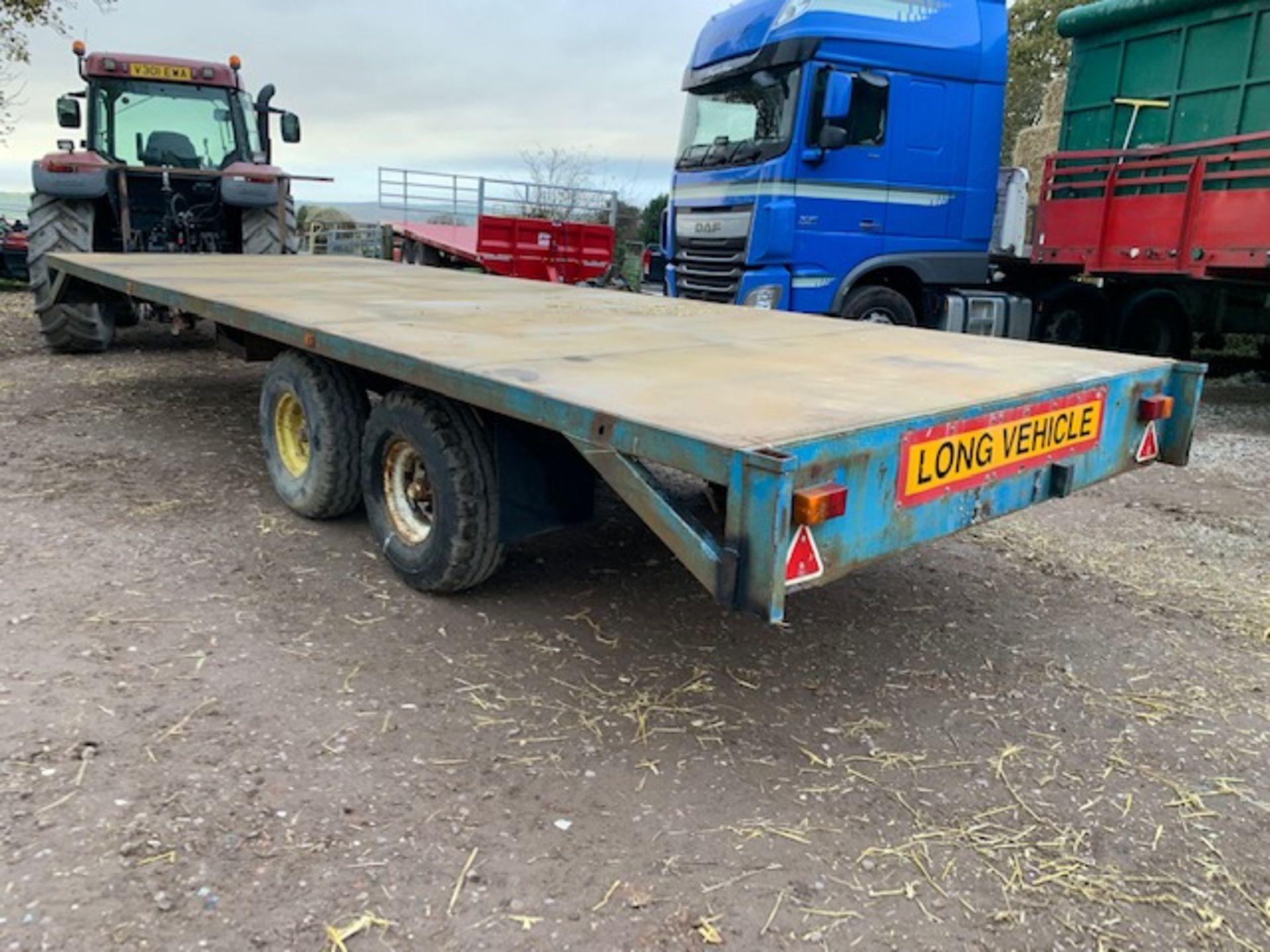 WARWICK 25FT STEEL TWIN AXLE FLATBED BALE TRAILER *PLUS VAT*