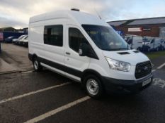 2015/65 FORD TRANSIT 350 WELFARE VAN, 149K MILES WITH 7 SERVICE STAMPS, 2.2 FWD *PLUS VAT*