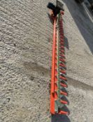 NEW AND UNUSED 1.8 METRE KUBOTA ORANGE HEDGE TRIMMER / CUTTER, HYDRAULIC DRIVEN *PLUS VAT*