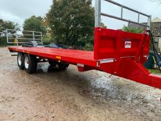 2018 12 TON 26ft PORTEQUIP BALE TRAILER SUPER SINGLES, AS NEW, EXCELLENT ORDER *PLUS VAT*