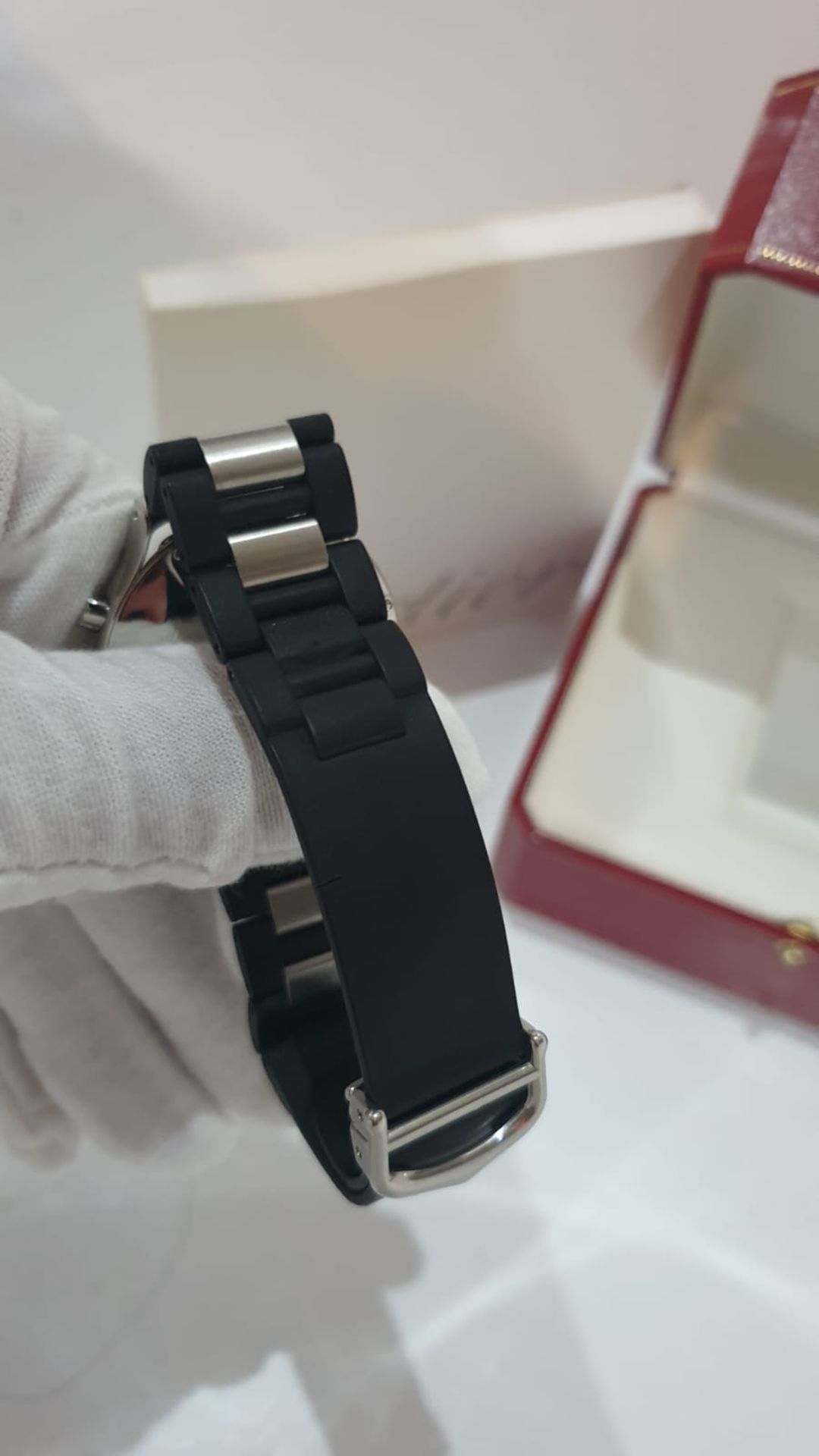 CARTIER MENS Watch Stainless Steel & Black, *NO VAT* - Image 7 of 12
