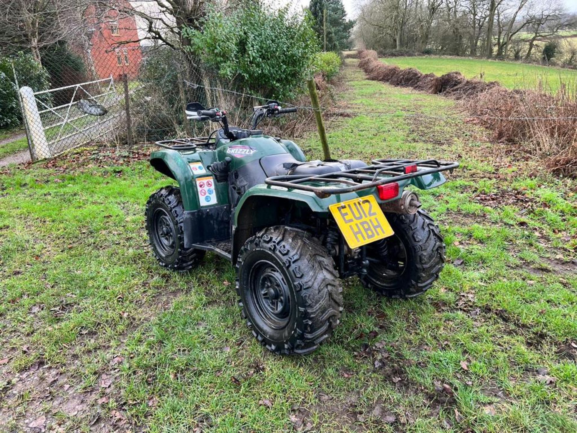 2012 YAMAHA GRIZZLY 450cc FARM QUAD, RUNS AND DRIVES WELL, AGRICULTURAL REGISTERED *NO VAT* - Image 5 of 11