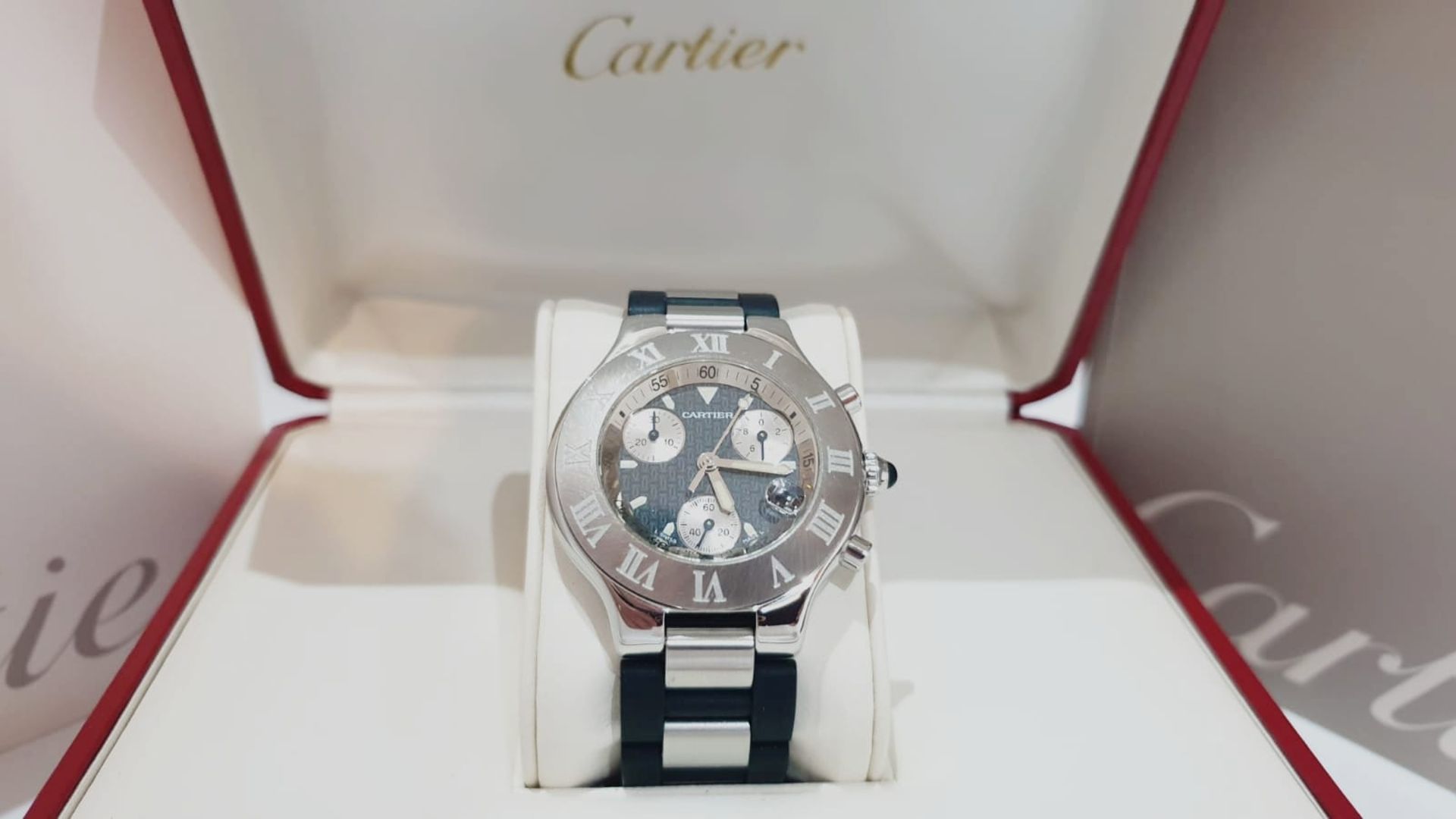 CARTIER MENS Watch Stainless Steel & Black, *NO VAT* - Image 3 of 12