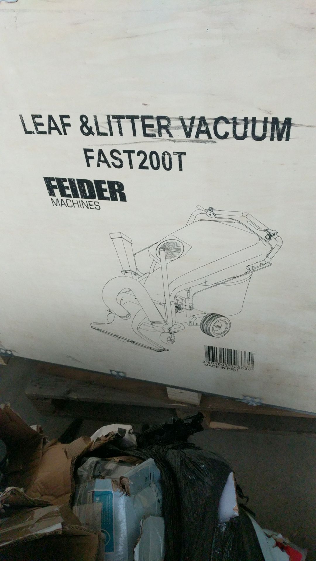 FST FEIDER FAST200T 2-SPEED INDUSTRIAL-DUTY LEAF & LITTER VACUUM (HARD SURFACE) *PLUS VAT* - Image 7 of 8