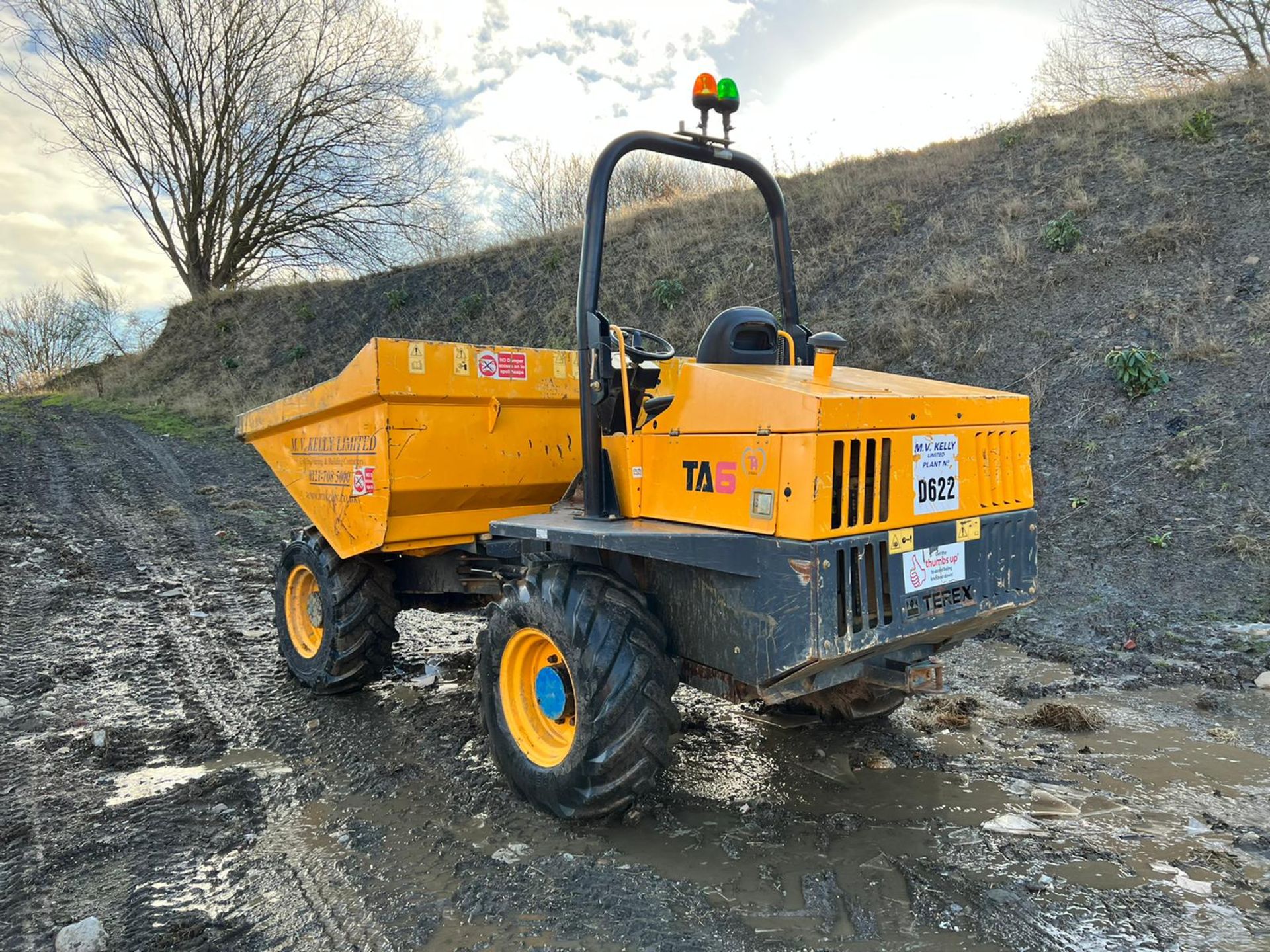 2017 MECALAC TA6 4WD 6 TON DUMPER, RUSN DRIVES AND TIPS, SHOWING A LOW 1273 HOURS *PLUS VAT* - Image 2 of 12