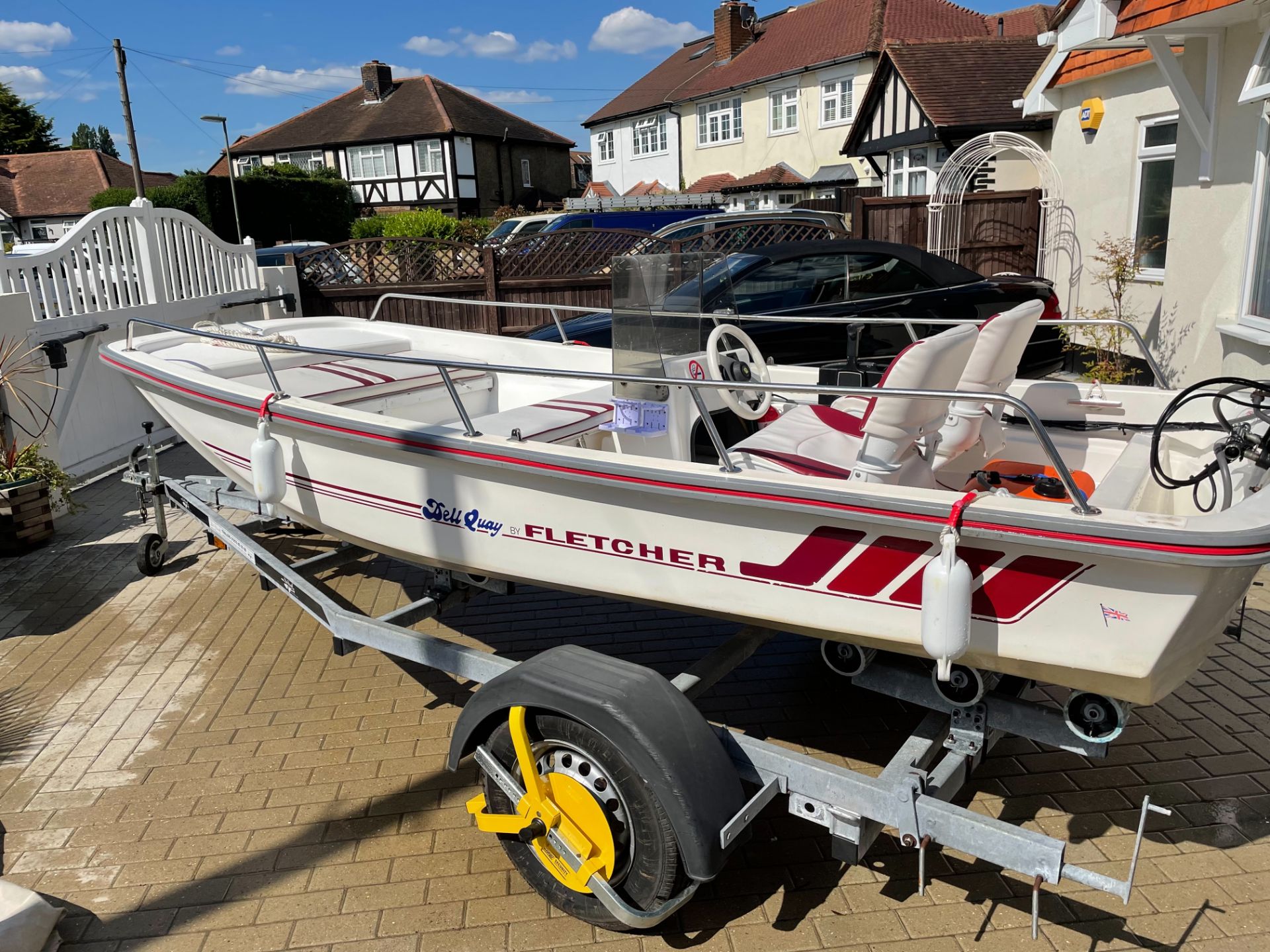 FLETCHER DORY 13 SPEED BOAT, VERY RARE MODEL, C/W 750kg DE GRAAFF TRAILER AND ALL ACCESSORIES - Image 4 of 12