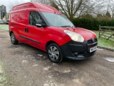 2013/63 FIAT DOBLO 16V XL MULTIJET LWB RED PANEL VAN, 1.6 DIESEL, 27,656 MILES *PLUS VAT*