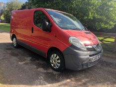 2009/59 VAUXHALL VIVARO 2700 CDTI SWB RED PANEL VAN, 154,370 MILES, 2.0 DIESEL *PLUS VAT*