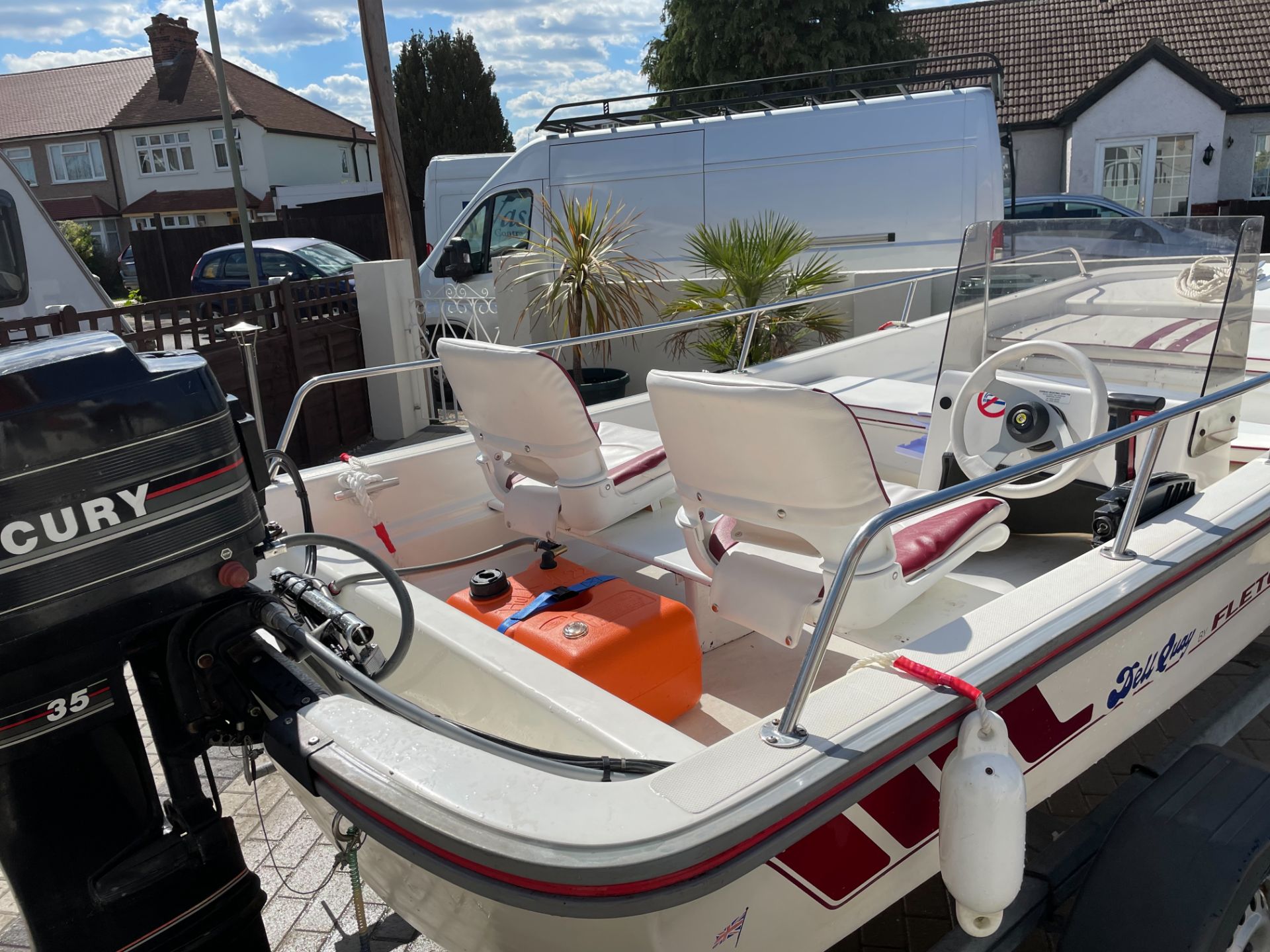 FLETCHER DORY 13 SPEED BOAT, VERY RARE MODEL, C/W 750kg DE GRAAFF TRAILER AND ALL ACCESSORIES - Image 5 of 12