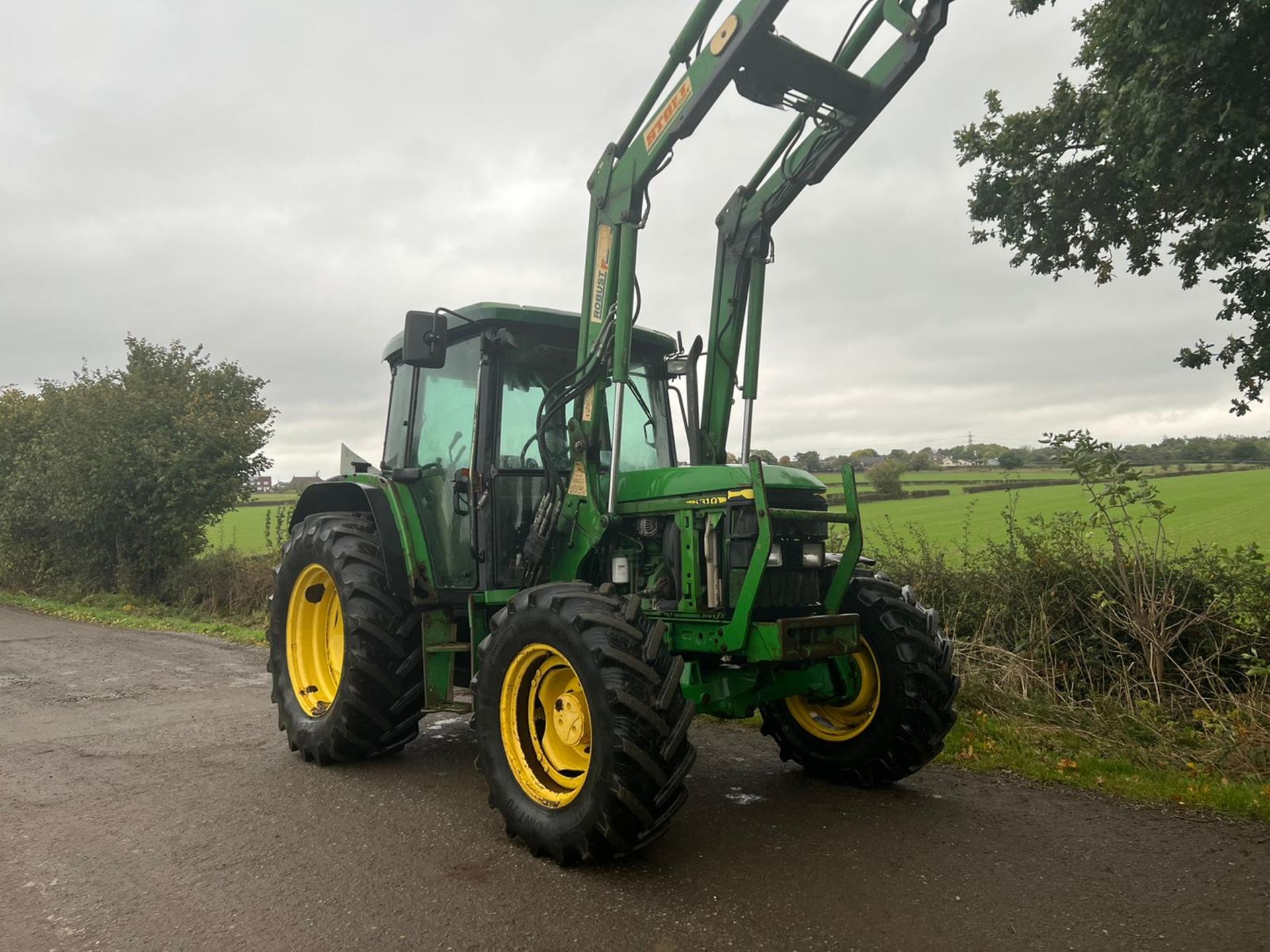 2003 JOHN DEERE 6310 99hp 4WD TRACTOR WITH STROLL FRONT LOADER, RUNS DRIVES AND WORKS *PLUS VAT*