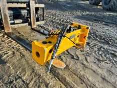 NEW AND UNUSED HMB ROCK BREAKER, SUITABLE FOR EXCAVATOR, PIPES ARE INCLUDED *PLUS VAT*