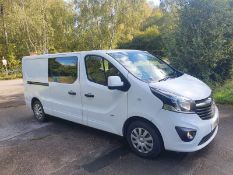 2015/15 REG VAUXHALL VIVARO 2900 SPORTIVE CDTI 1.6, 6 SEAT CREW PANEL VAN, SHOWING 0 FORMER KEEPERS