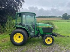JOHN DEERE 4300 HST TRACTOR, RUNS AND DRIVES, CABBED, 32hp, ROAD KIT, HYDROSTATIC *PLUS VAT*