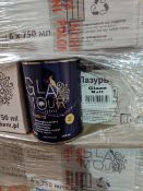 1 PALLET x 480pcs OF NEW AND SEALED MATT / GLOSS FINISH GLAZE, RRP APPROX £8.99 A TIN *PLUS VAT*