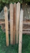 100 PICKET FENCE PALES POINT TOP 120 x 75 X 22mm, ALL NEW AND TREATED *NO VAT*