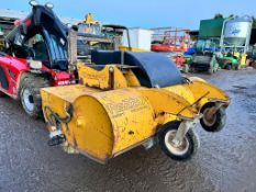 EASTERN RS220 SWEEPER BUCKET, HYDRAULIC DRIVEN, SUITABLE FOR PALLET FORKS, GOOD BRUSHES *PLUS VAT*