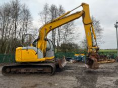 NEW HOLLAND E125SRLC 13 TON TRACKS EXCAVATOR WITH FRONT BLADE, HYDRAULIC QUICK HITCH *PLUS VAT*