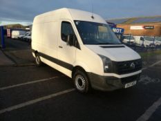 2017 VOLKSWAGEN CRAFTER CR35 TDI BMT WHITE MWB HIGH ROOF PANEL VAN, 115K MILES, EURO 6 AD BLUE