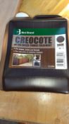 8 x 4 LITRE TUBS OF CREOCOTE DARK TIMBER TREATMENT, RRP £13.85 *NO VAT*