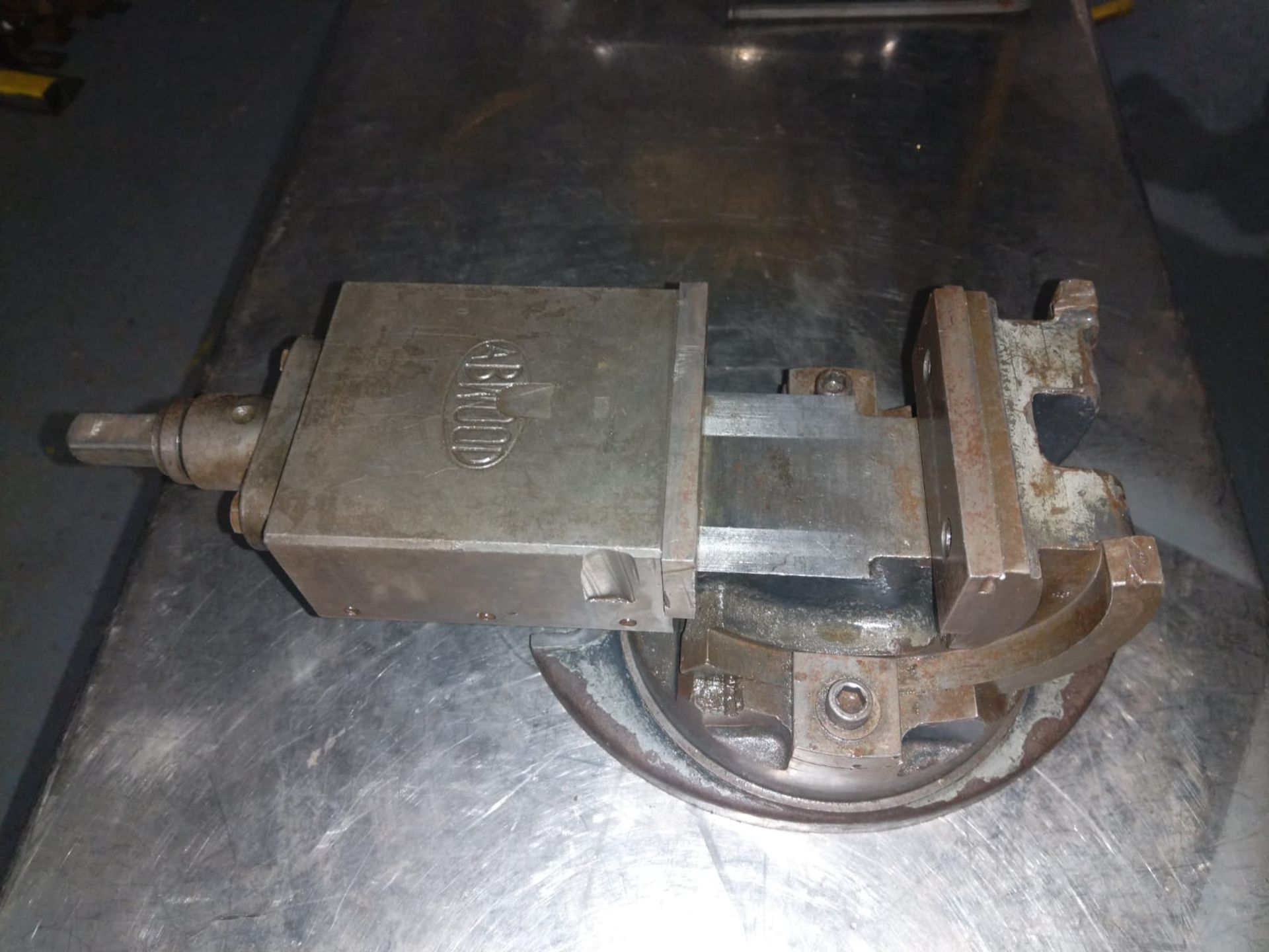 ABWOOD SWIVEL AND TILT MACHINE VICE, 4 INCH JAWS, IN WORKING ORDER *NO VAT* - Image 3 of 5