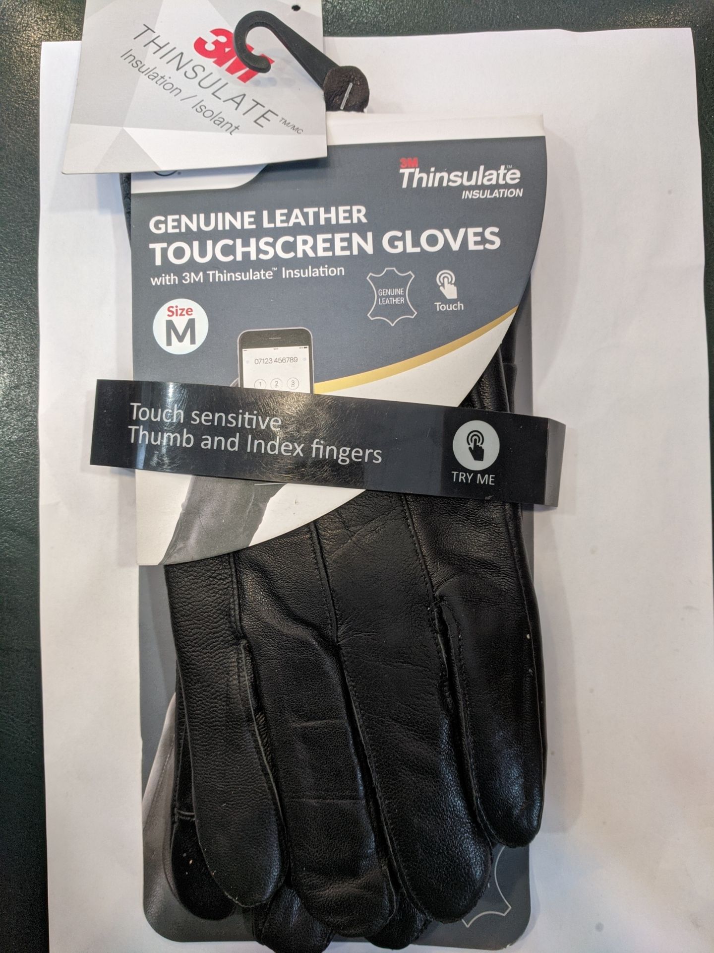 100 PAIRS OF NEW AND SEALED THINSULATE 3m LEATHER GLOVES, FLEECE LINED INSIDE, MEDIUM *PLUS VAT*