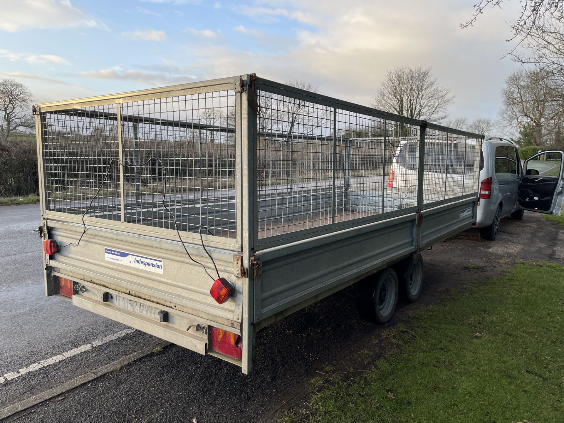 INDESPENSION 16FT X 6FT 3.5 TON DROP SIDE FLAT BED TRAILER FB35166D, TWIN AXEL *NO VAT* - Image 3 of 9
