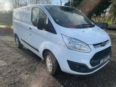 2017/67 FORD TRANSIT CUSTOM 290 TREND EURO 6 WHITE PANEL VAN, 137K MILES, PLY LINED, SAT NAV